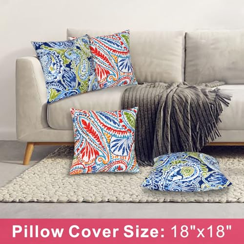 JMGBird 1818 Inch Outdoor Lumbar Pillows Pack of 2 Colors WaterRepellent Throw Pillows with Insert Rectangular Decorative Garden Cushion for Home Furniture Patio Coach Sofa - Image 3