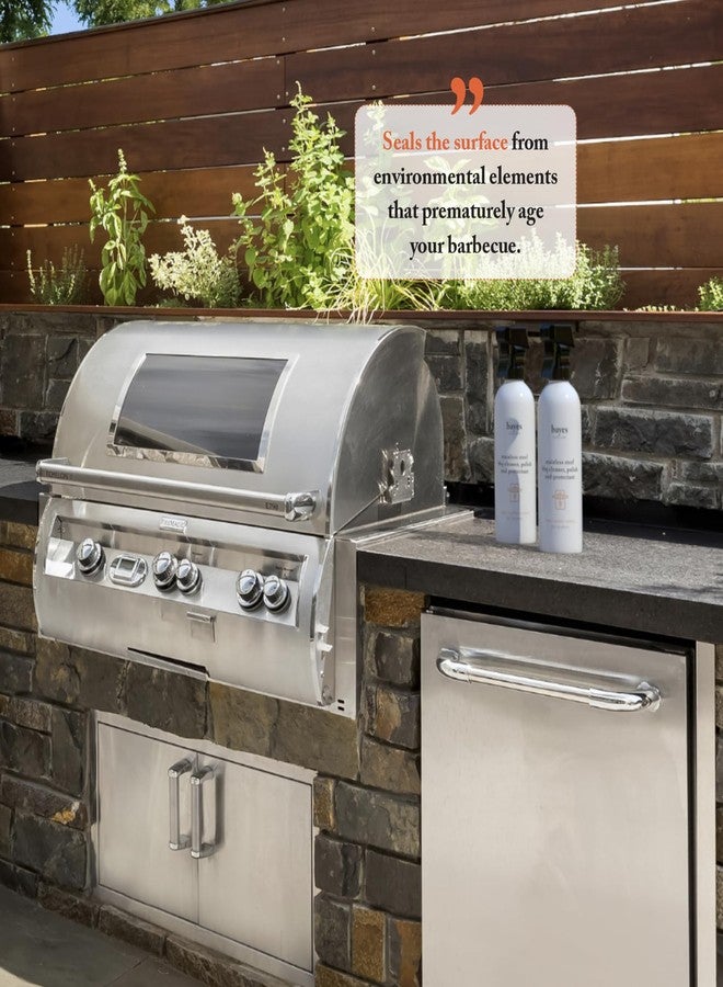 Bayes High-Performance Stainless Steel BBQ Exterior Cleaner and Protectant - Cleans, Shines and Protects Stainless Steel Barbecue Surfaces, Shields from Outdoor Elements - 16 oz, 2-Pack - Image 5
