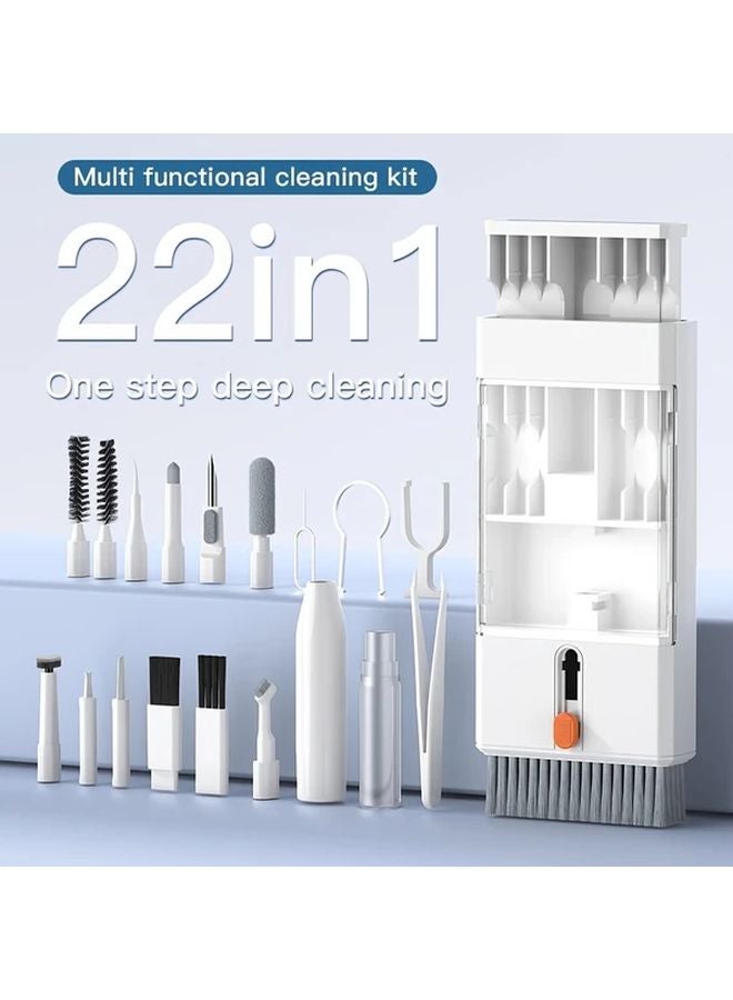 22 In 1 White Multi Function Cleaning Kit Universal For Camera Phone Laptop - Image 2