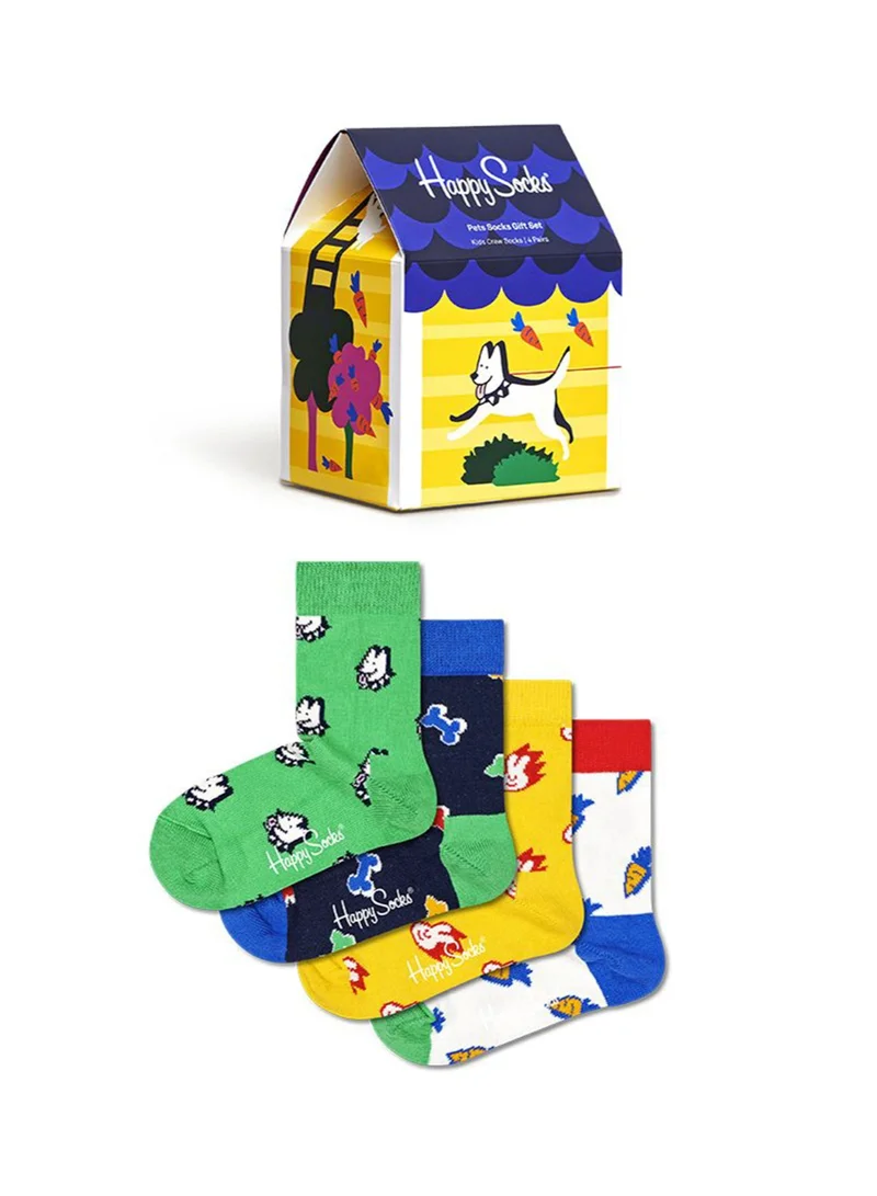 Happy Socks 4-PACK KIDS PETS SOCKS GIFT SET