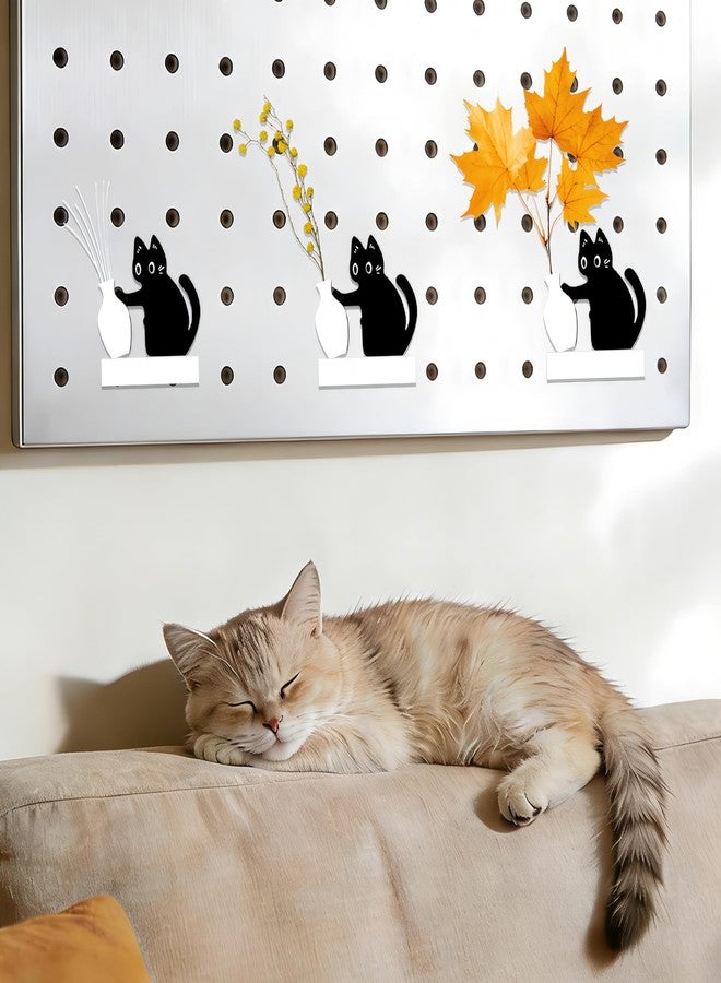 BADAO 3PCS Cat Whisker Holder,Acrylic Cat Whisker Vase Keepsake Magnet,Funny Cat Magnets for Refrigerator,Cat Fur Keepsake,Pet Memorial Decor Black Cat Fridge Magnets Decor Cats Lover Gift for Home&Kitchen - Image 5
