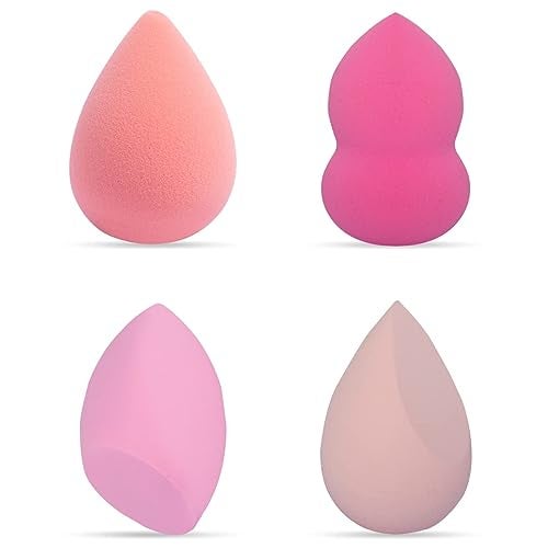 GUBB Beauty Blender For Face Makeup | Foundation Blending Beauty Sponge, Flawless for Liquid, Cream, Foundation & Powder | Multicolor Makeup Sponge (Peach & Pink) - Set of 4 - Image 1