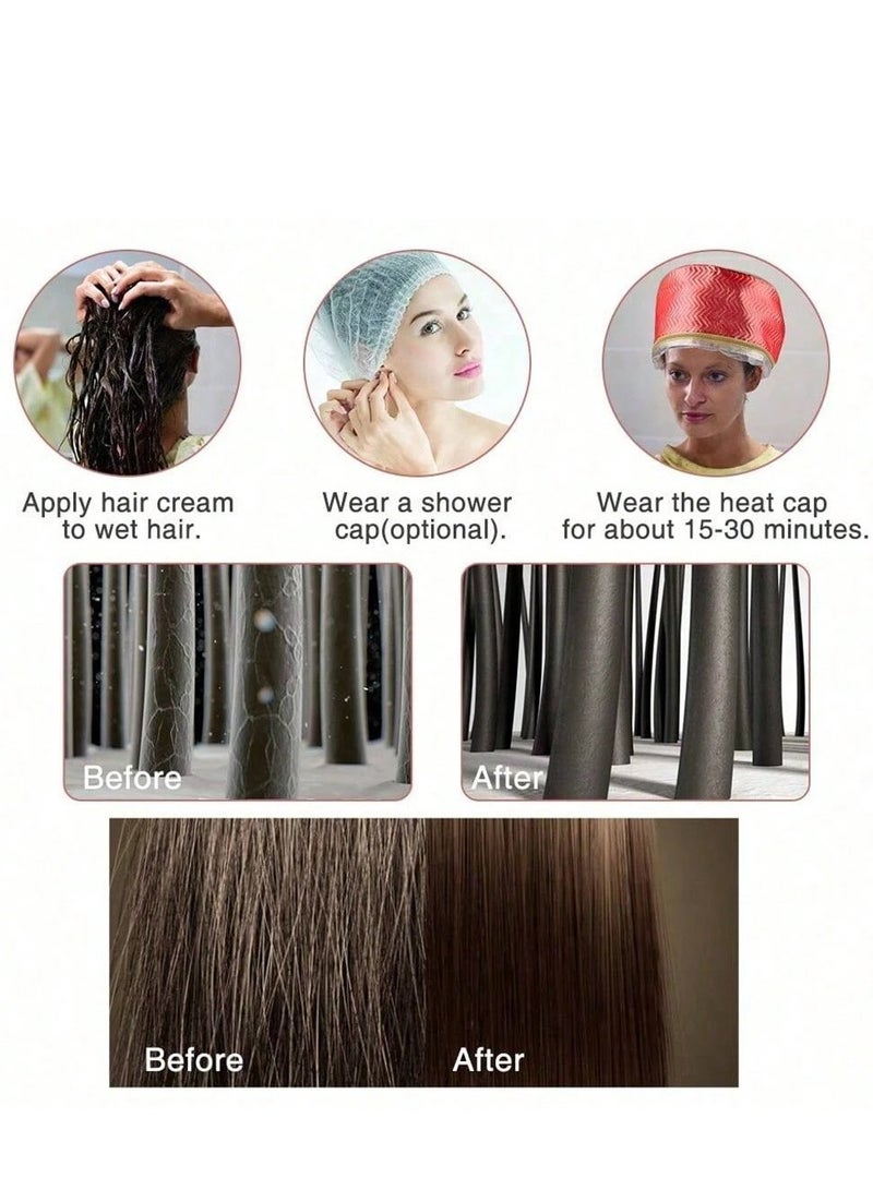 Shein Professional Thermal Spa Cap for Hair Moisturizing & Intensive Nourishment Multicolour - Image 3