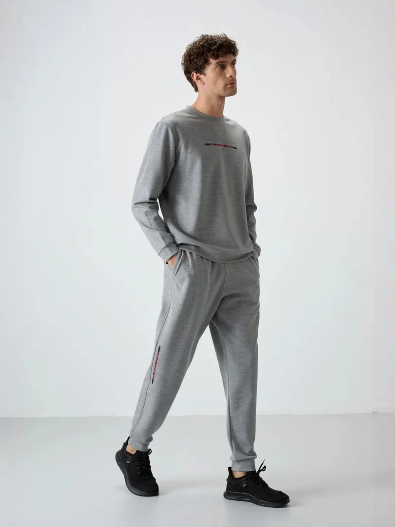 TOMMYLIFE TOMMY Men's Ribbed Knit Sweatshirt And Pants Set