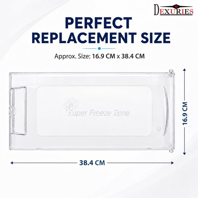 DEXURIES Freezer ICE Door for Samsung Direct Cool Single Door Refrigerator/Fridge Crystal Clear Durable Replacement Freezer Door (Round Lock) (Samsung Old Model (DA63-14007A) (Pack of 1) - Image 3