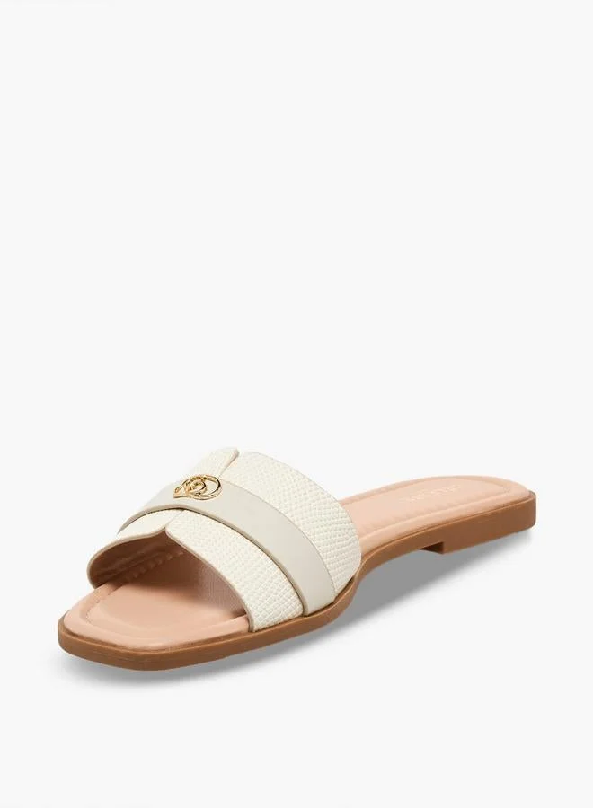 Celeste IVORY Women Slip-On Flat Sandals for Women | Best Price UAE