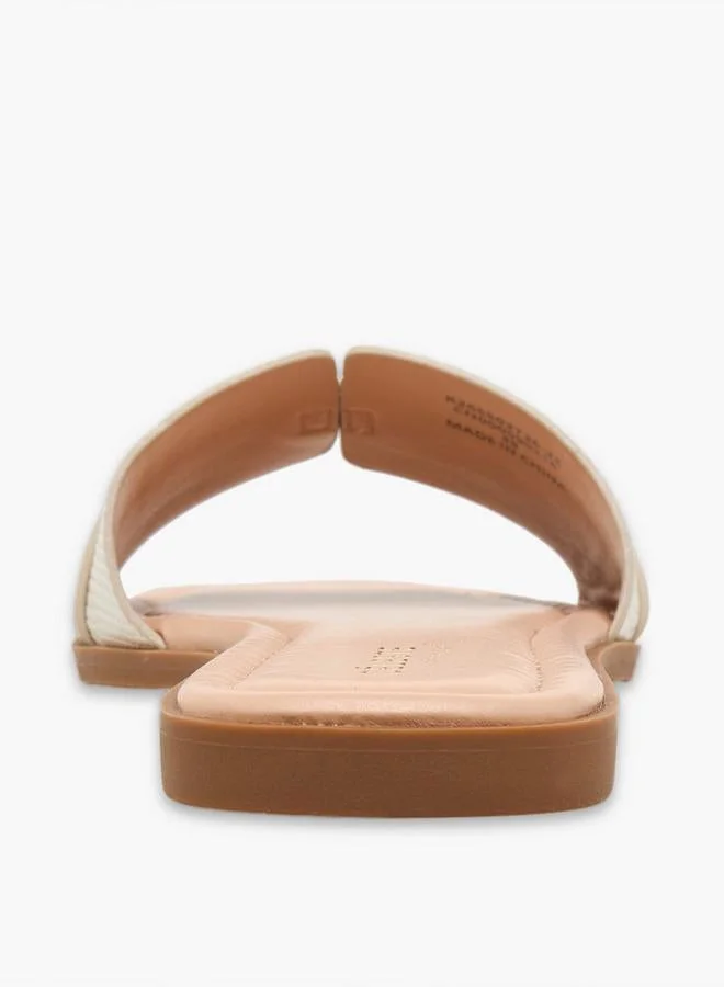 Celeste IVORY Women Slip-On Flat Sandals for Women | Best Price UAE