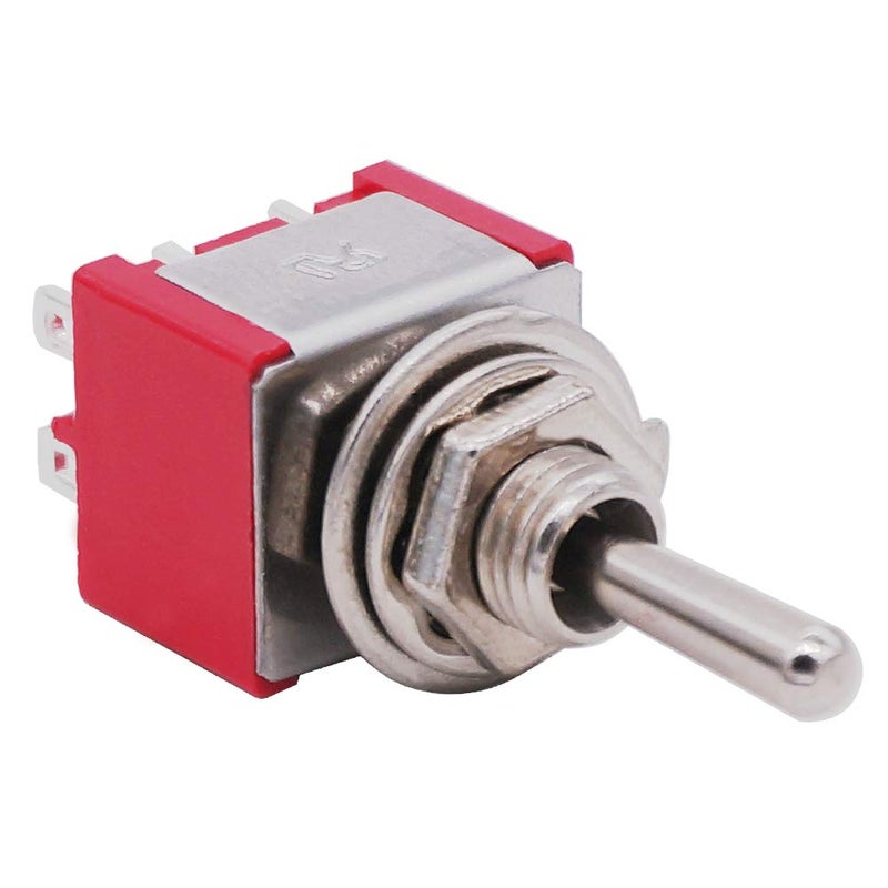 Twidec /6Pcs Mini Momentary Toggle Switch DPDT 3 Position 6 Pins (0N)-Off-(ON) Miniature Toggle Switch AC 5A/125V 2A/250V Car Boat Switches with Waterproof Cap MTS-223-MZ - Image 5