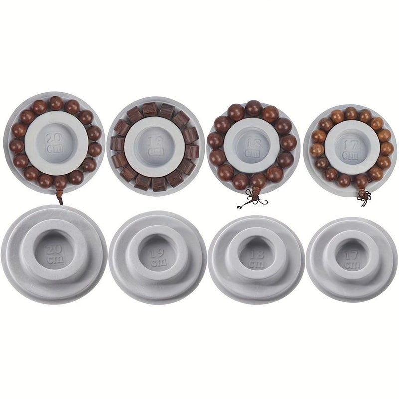Gray Flocked Bead Sizing Board 1pc Plastic Bracelet Organizer Jewelry Making Tray With Measuring Tool For Crafts 7.48 Inch - Image 3
