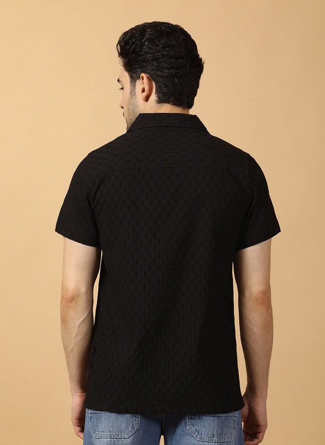 Hence Men Relaxed Opaque Casual Shirt with Cuban Collar - Image 5