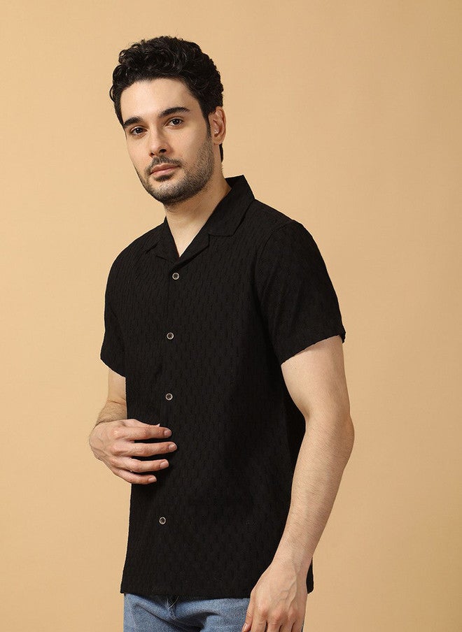 Hence Men Relaxed Opaque Casual Shirt with Cuban Collar - Image 4