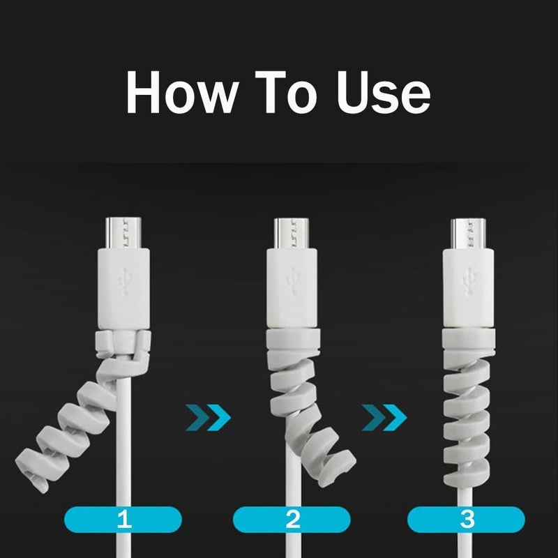 Striff 10 قطع واقيات كابل سيليكون مرنة للغاية، واقي كابل الشاحن، واقي الشاحن، واقي الأسلاك، واقي الكابل، واقي كابل الشحن (متعدد الألوان) - Image 3