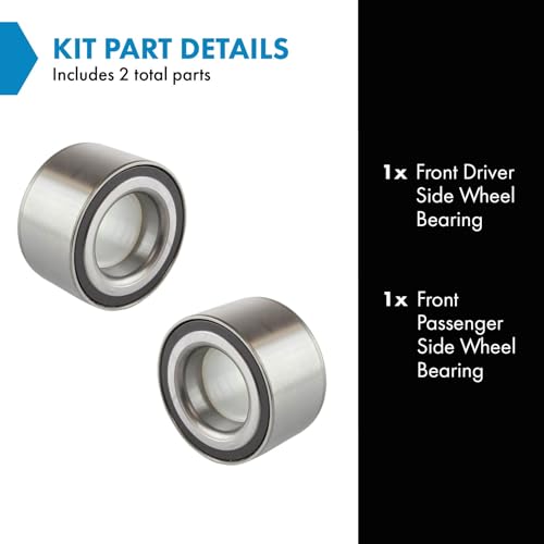 TRQ Front Wheel Bearing Set Compatible with 20052019 Toyota Tacoma - Image 3