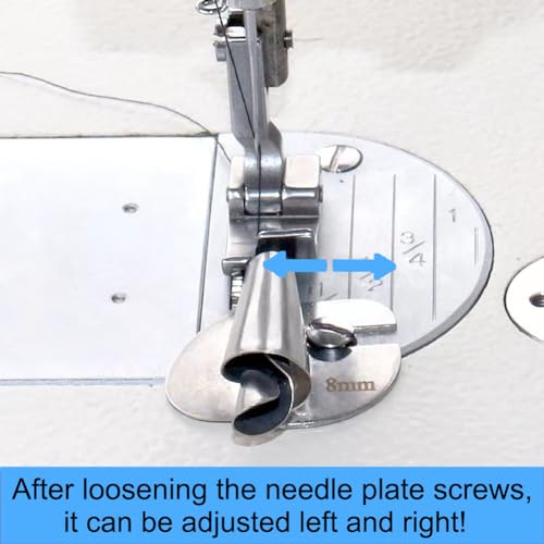 YEQIN 8Pcs Universal Sewing Rolled Hemmer Foot 310mm Wide Rolled Hem Pressure Foot Sewing Machine Presser Feet Hemmer Foot Home Industrial Curved Scroll Hemmer Foot Sewing Accessories - Image 3