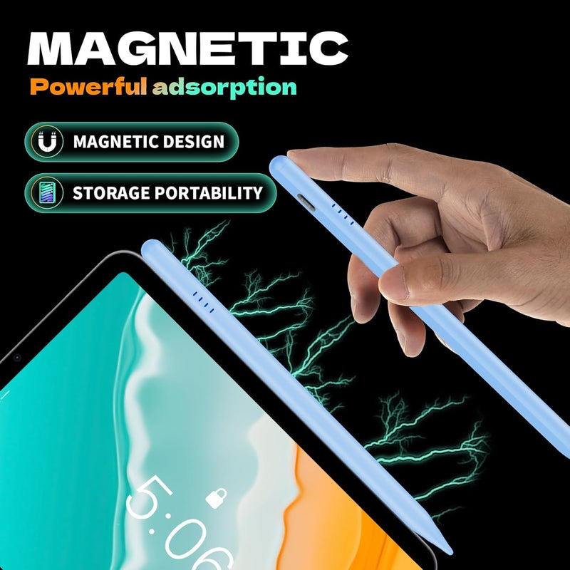CMARS Tablet Pen, Digital, Stylus Pens for Touch Screens, Compatible with iPhone, Samsung/Android Smart Phone, Magnetic Pen Rechargeable Tablet Writing Drawing Pencil（blue） - Image 5