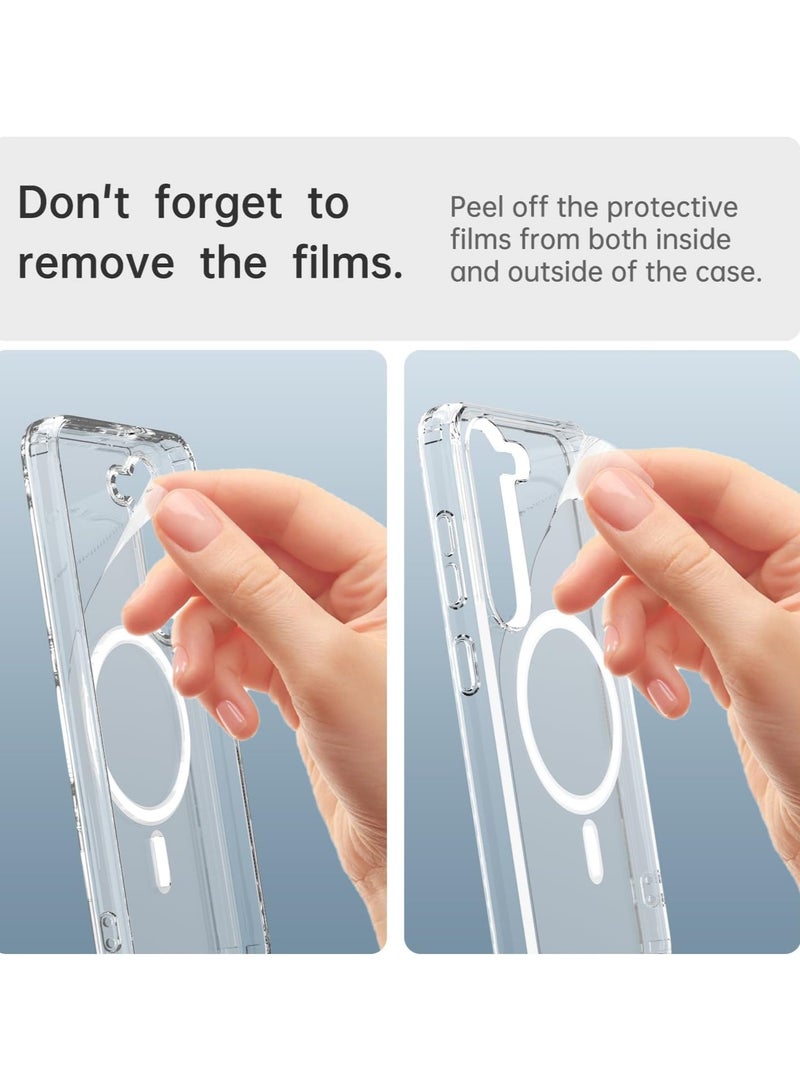 MIGOFAST Magnetic Case for Samsung Galaxy S23 6.1-inch Compatible with MagSafe Wireless Charging, Shockproof Phone Bumper Cover, Anti-Scratch Clear Back - Image 5