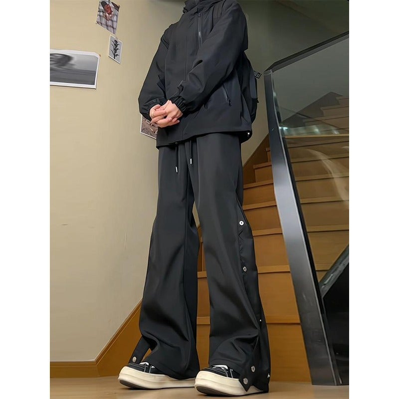 American Style Outdoor Waterproof Tooling Pants Men'S Fleece-Lined Thickened Pants Mountaineering Straight Leg Wide Leg Casual Pants - Image 5