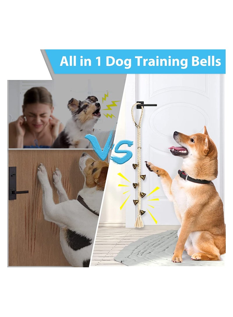 Excefore Puppy Hanging Doorbell, Puppy Toilet Training Doorbell, Adjustable Hanging Dog Doorbell, Dog Resistant Dog Bell for Toilet Training, Pet Supplies, Bells for Dogs to Outdoor (1 Pack)  - Image 5
