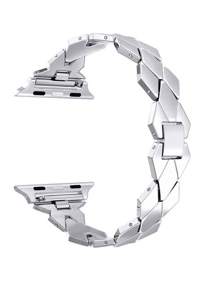 Loquat Replacement Strap For Apple Watch Series 3/2/1 Silver - Image 1