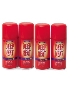 DEEP HEAT Fast Relief Spray 4x150ml 