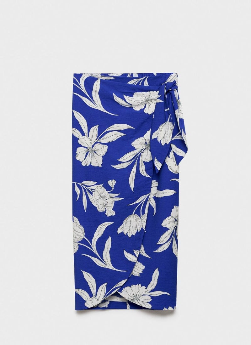 MANGO Floral Sarong Skirt  - Image 5