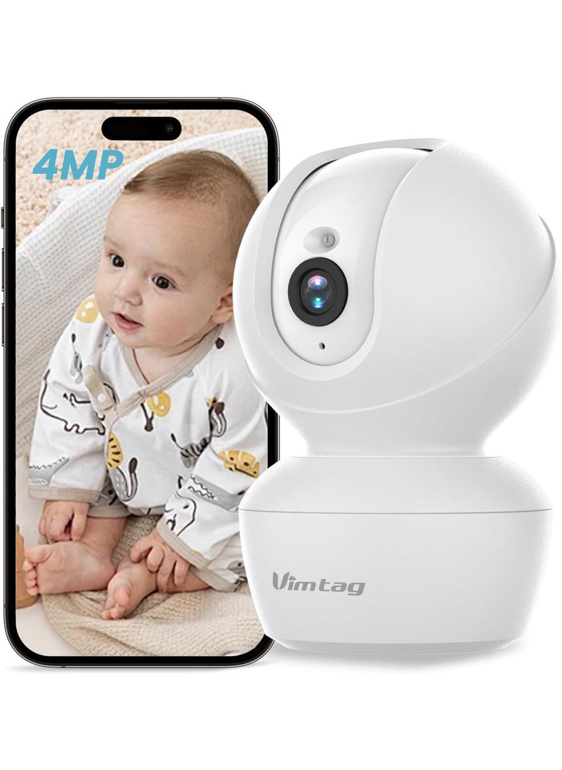 Vimtag Vimtag 8211 4MP CCTV Camera for Home 2.4Ghz WiFi 360 Degree 2.5K Security Camera for Shop Indoor Baby Pet Night Vision 2-Way Audio Cloud Storage/SD Card Support 2 Years Warranty  - Image 1