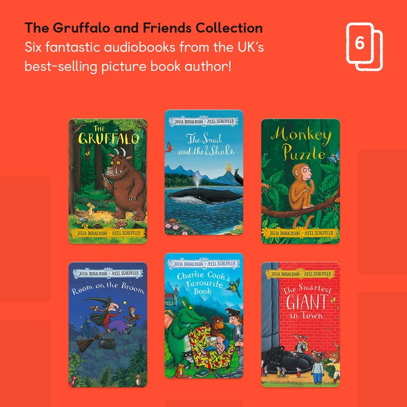 YOTO Gruffalo & Friends Collection by Julia Donaldson â€“ 6 Kids Audio Cards for Use with Player & Mini All-in-1 Audio Device, Screen-Free Listening with Playtime Bedtime & Travel Stories, Ages 3+ - Image 2