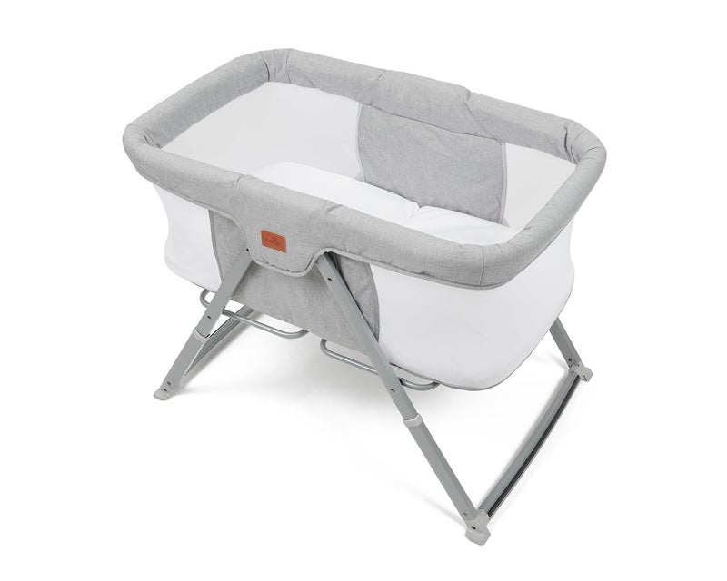 babylo Babylo Sleep and Stay Folding Crib Folds with one Hand Includes Travel Bag, Grey, 93 L x57 W x7.5 H  - Image 2
