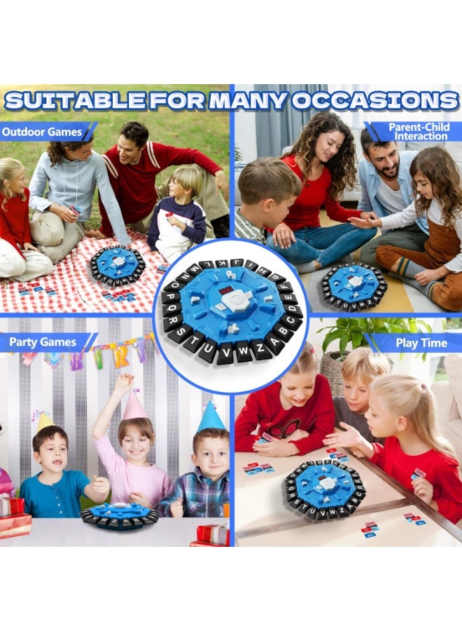 Word Game Family Board Game with Digital Display Timer and 2 Categories Modes Fun Fast-Paced 24-Letter Game for Learning Party Interactive (Blue) - Image 5