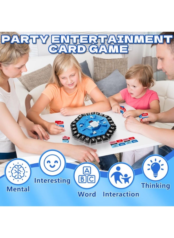 Word Game Family Board Game with Digital Display Timer and 2 Categories Modes Fun Fast-Paced 24-Letter Game for Learning Party Interactive (Blue) - Image 3