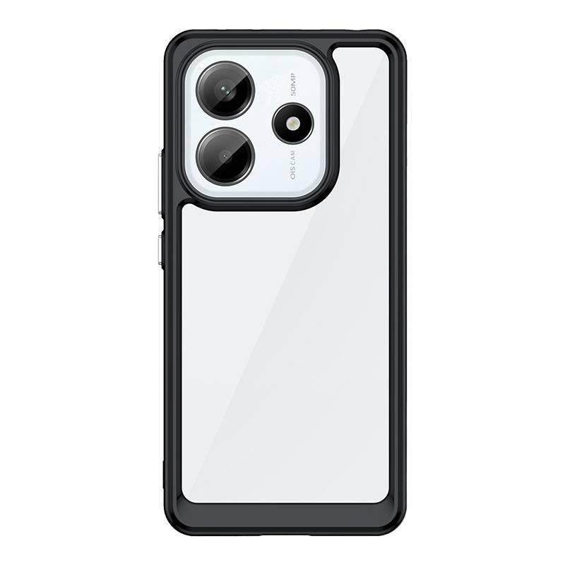 MS غطاء واقي بTPU لـ Redmi Note 14 مع حماية من السقوط ومغناطيس قوي مع مقاوم للصدمات مع شفافية عالية باللون أسود مغناطيسي من مادة TPU باللون الأسود باللون الأحمر - Image 1