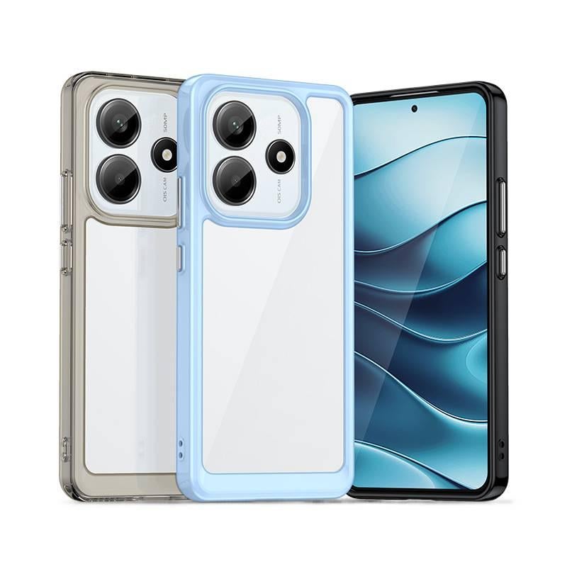 MS غطاء واقي بTPU لـ Redmi Note 14 مع حماية من السقوط ومغناطيس قوي مع مقاوم للصدمات مع شفافية عالية باللون أسود مغناطيسي من مادة TPU باللون الأسود باللون الأحمر - Image 2