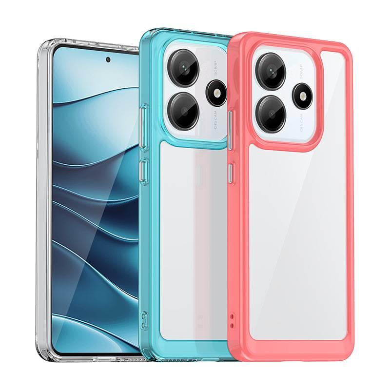 MS غطاء واقي بTPU لـ Redmi Note 14 مع حماية من السقوط ومغناطيس قوي مع مقاوم للصدمات مع شفافية عالية باللون أسود مغناطيسي من مادة TPU باللون الأسود باللون الأحمر - Image 5