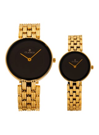 Clasico Eterno Duo – Luxury Gold Couple Watch Set Minimalist