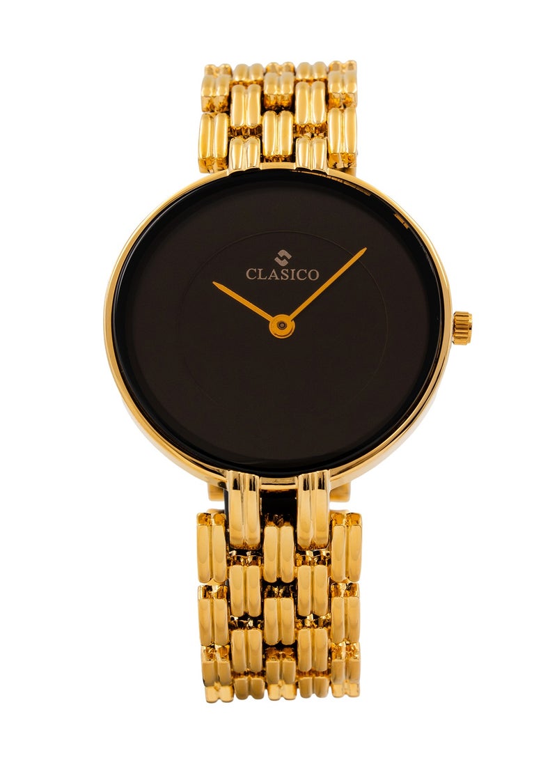 Clasico Eterno Duo – Luxury Gold Couple Watch Set | Minimalist Black Dial | Quartz Movement | Elegant His & Hers Matching Timepiece - Image 2
