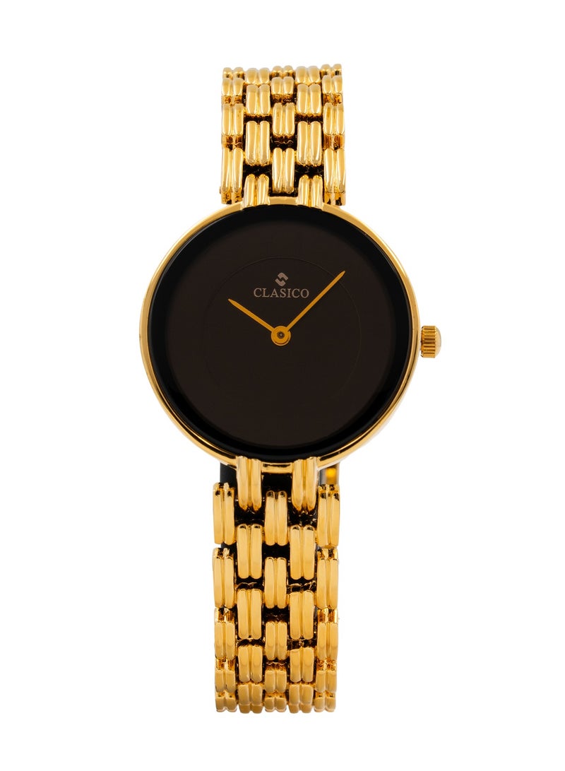 Clasico Eterno Duo – Luxury Gold Couple Watch Set | Minimalist Black Dial | Quartz Movement | Elegant His & Hers Matching Timepiece - Image 3