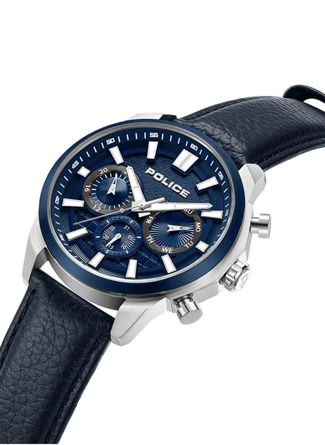 POLICE Rangy Gents Chronograph Watch With Blue Dial & Dark Blue Strap -PEWJF0021041