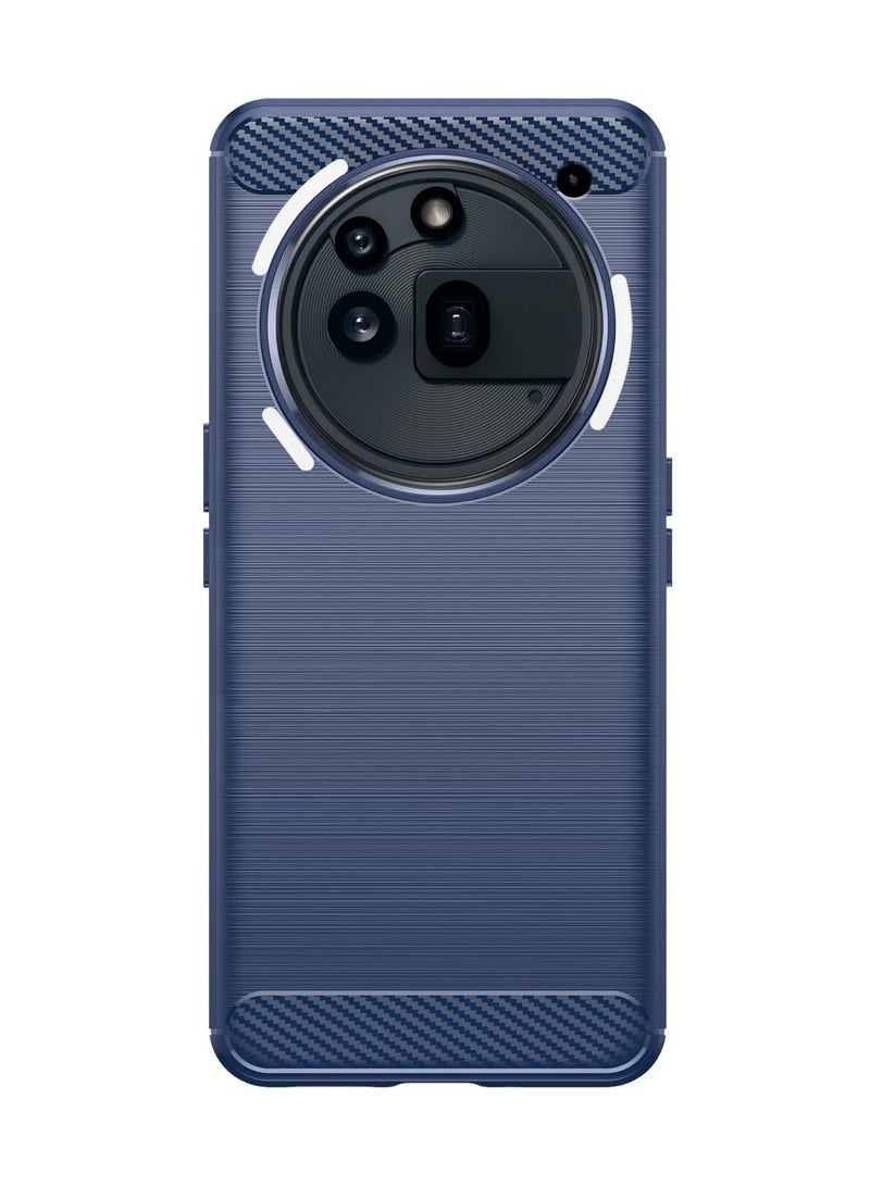 Wtech Nothing Phone (3a) Pro 5G 2025 Silicone Brushed Texture Protective Case Cover - Navy Blue - Image 5