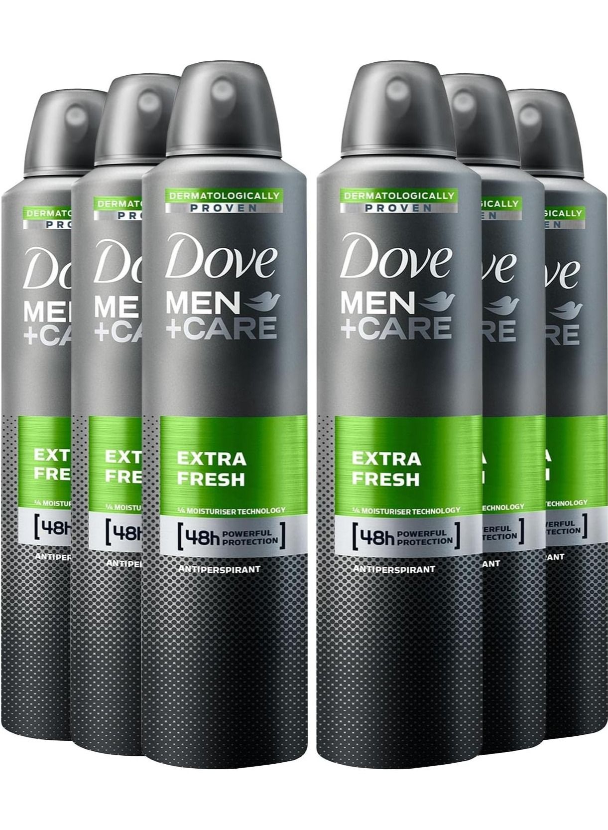 Dove Extra Fresh Plus Care Deodorant Spray 250ml (Pack of 6)