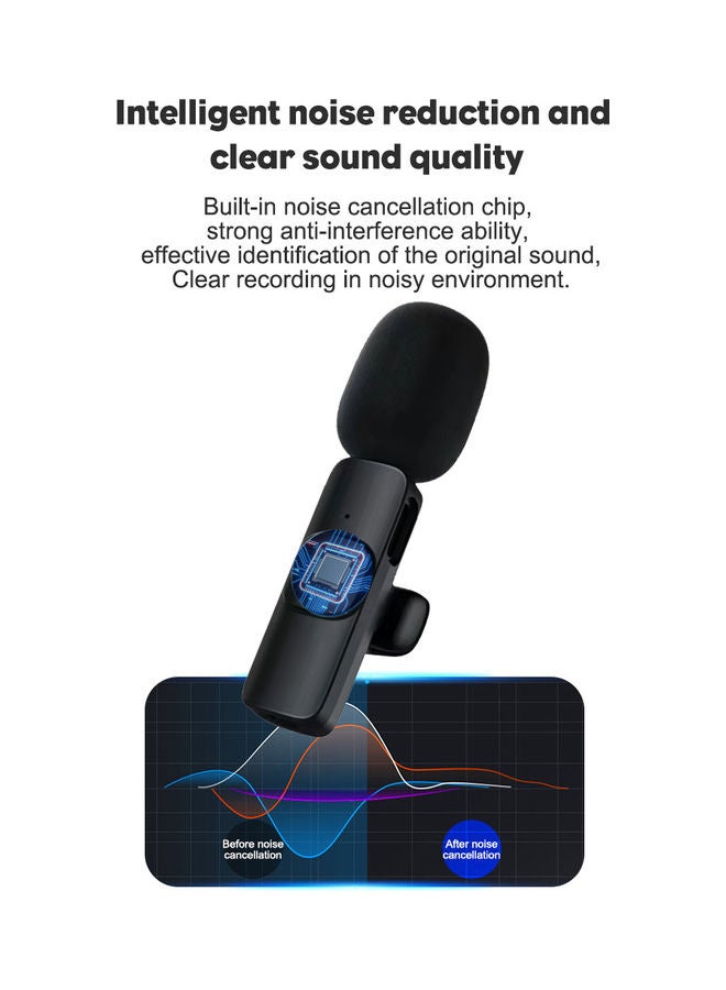 Arabest Wireless Lavalier Portable Microphone Microphones2110145 Black - Image 3