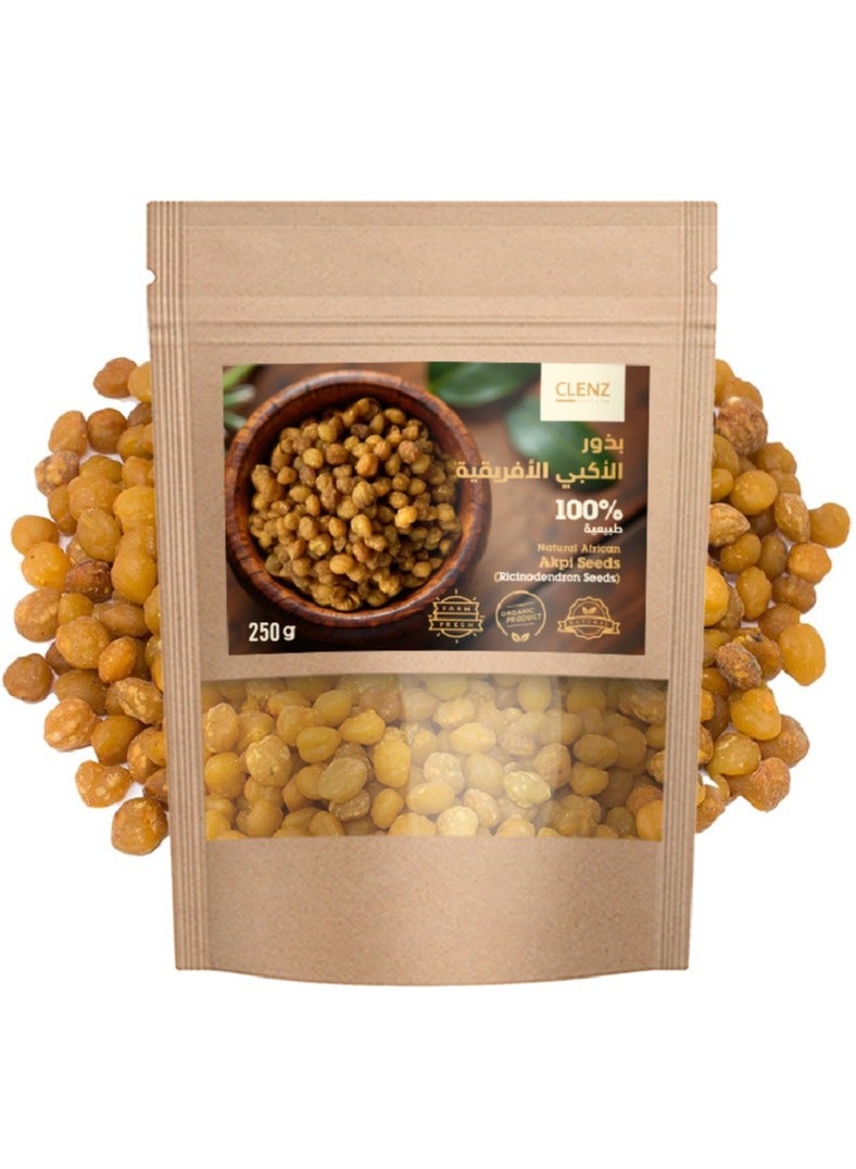CLENZ 100% Natural African Akpi (Ricinodendron) Seeds - 250g 