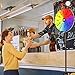 GSOW 16 Prize Wheel Ajustable 3664 Height Spin Doodle Game Folding Tripod Floor Stand Wheel Spinner with Tray Dry Erase Markers Eraser Wheel of Fortune Game for Carnival Trade Show 12 Colors - Image 3