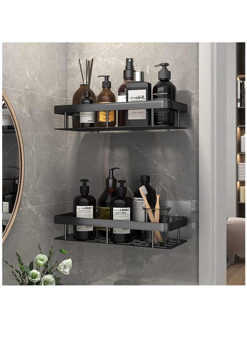 2 Pack Bathroom Shower Rack Corner Shower Storage Rack Anti-Rust Bathroom Shower Storage Basket Wall Organizing Storage Rack Bathroom Basket  - Image 1