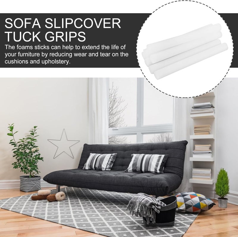Uonlytech 14pcs Sofa Slipcover Grips Foam Tuck Strips for Secure Cushion Support Flexible Fillers Foam Rods for Sofa Covers and Upholstered Furniture - Image 5