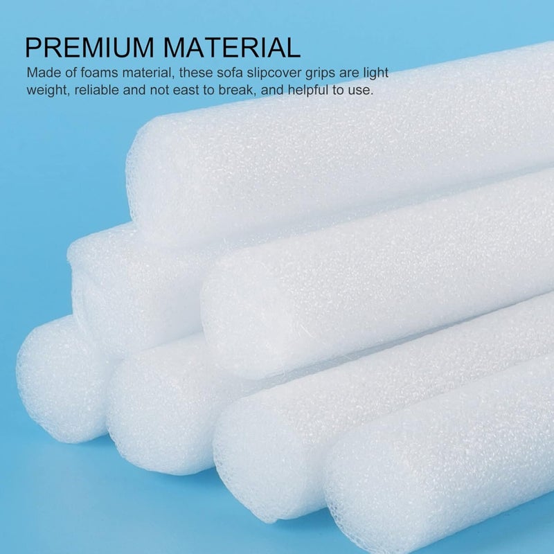 Uonlytech 14pcs Sofa Slipcover Grips Foam Tuck Strips for Secure Cushion Support Flexible Fillers Foam Rods for Sofa Covers and Upholstered Furniture - Image 2
