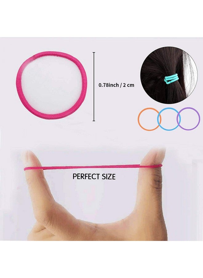 Seiolieliou 200 Pcs Baby Hair Ties For Thin Hair Ponytail Holder For Newborn Girls Multicolor Toddler Rubber Bands For Hair - Image 2