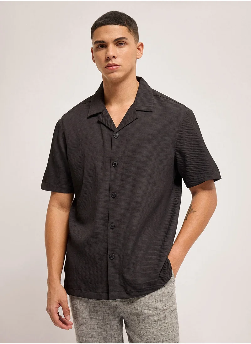 ذا بير هاوس Men's Shirt | Casual & Formal Short Sleeve Slim Fit | Classic Button-Down, Office & Everyday Wear, Comfortable & Breathable Fabric