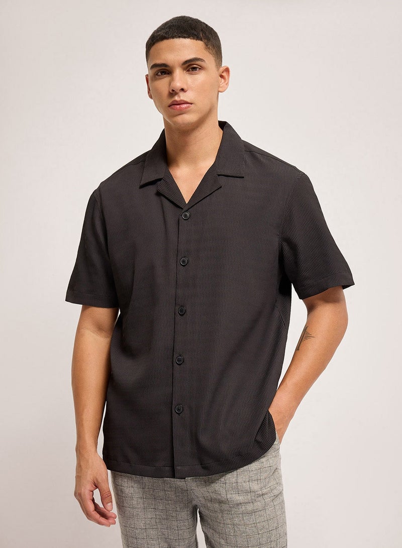 THE BEAR HOUSE Men's Shirt | Casual & Formal Short Sleeve Slim Fit | Classic Button-Down, Office & Everyday Wear, Comfortable & Breathable Fabric - Image 1