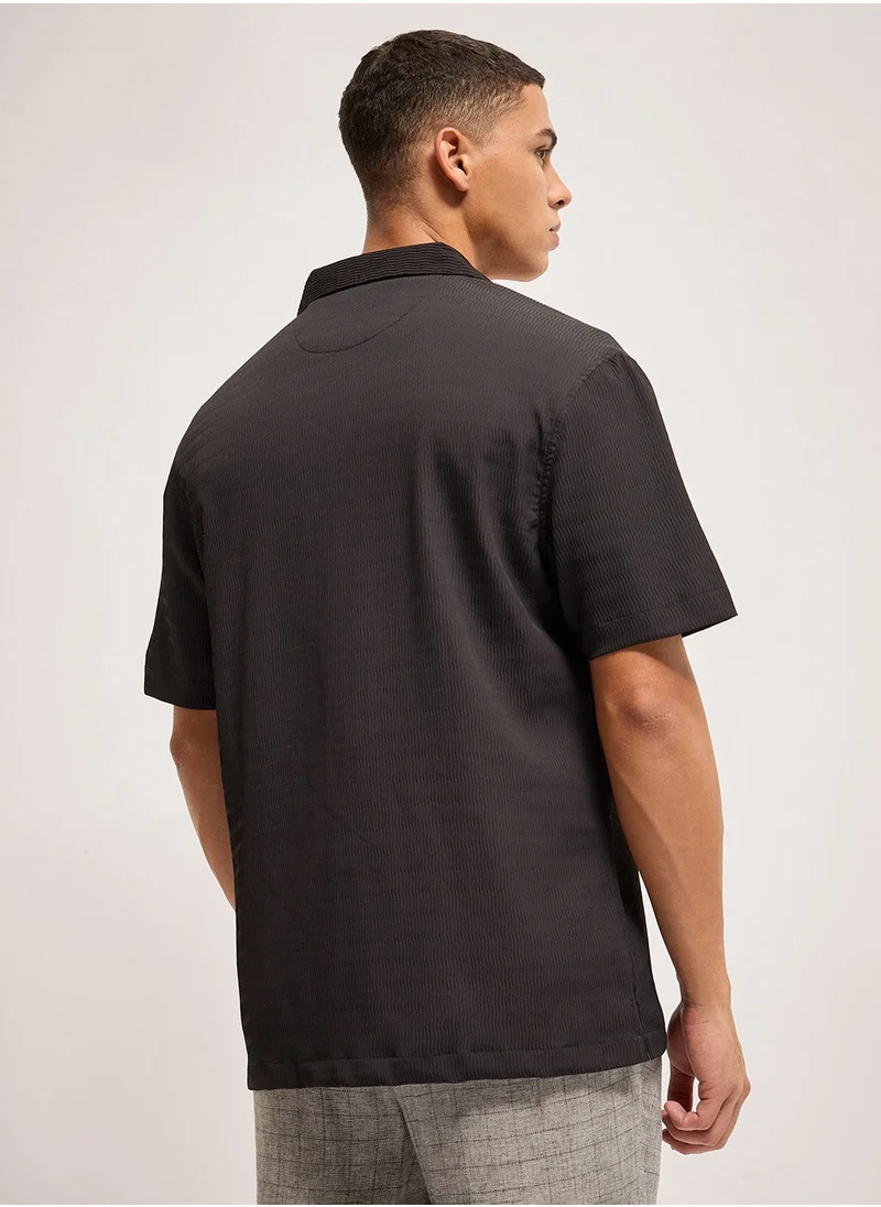 ذا بير هاوس Men's Shirt | Casual & Formal Short Sleeve Slim Fit | Classic Button-Down, Office & Everyday Wear, Comfortable & Breathable Fabric