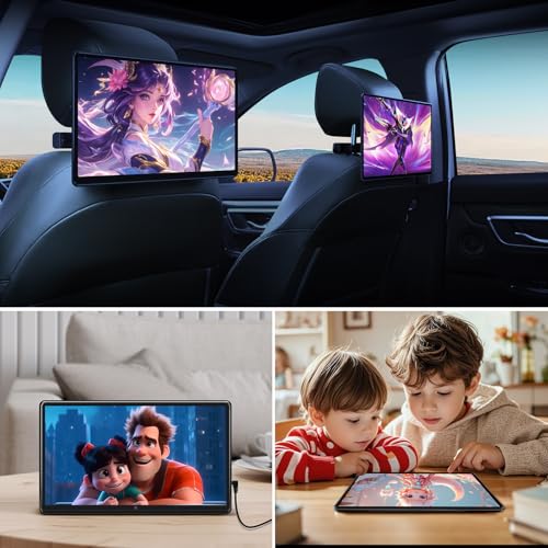 AINAVI 15.6 inch Portable Android Car Headrest TV,Support Phone WiFi Bluetooth SD USB HDMI Connection Car Video Player (4G Ram+64G Rom-2PCS) - Image 2
